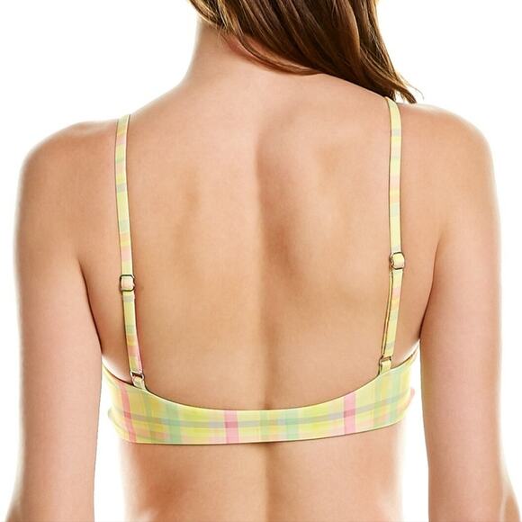 NWT Dippin' Daisy's Zen Knot Front Plaid Bikini Top sz Large might be Reversible - Picture 4 of 11